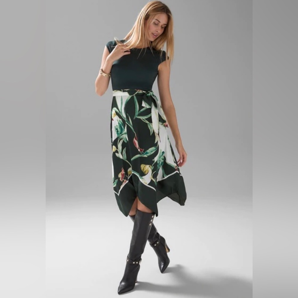 White House Black Market Petite Satin Midi Dress